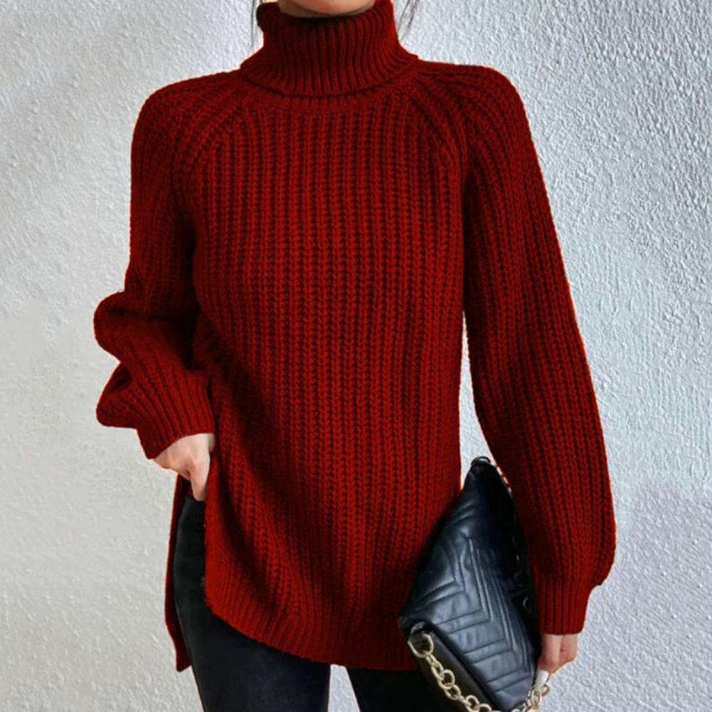 Annette - Schöner Pullover - Rollkragenpullover - Sweatshirts & Hoodies - Rot - Müller Mode