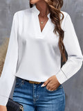 Anouk V - Ausschnitt Bluse - Bluse - Weiß - Müller Mode