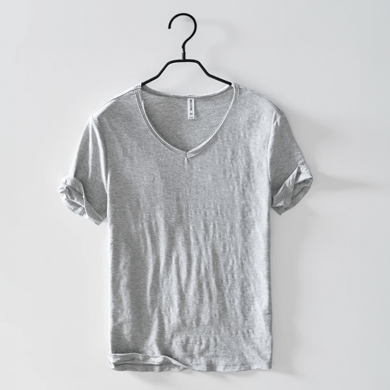 Boris V - Ausschnitt T-Shirt - Hemden - Grau - Müller Mode
