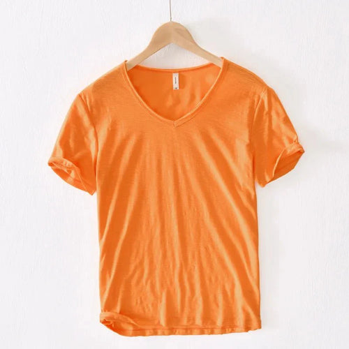 Boris V - Ausschnitt T-Shirt - Hemden - Orange - Müller Mode