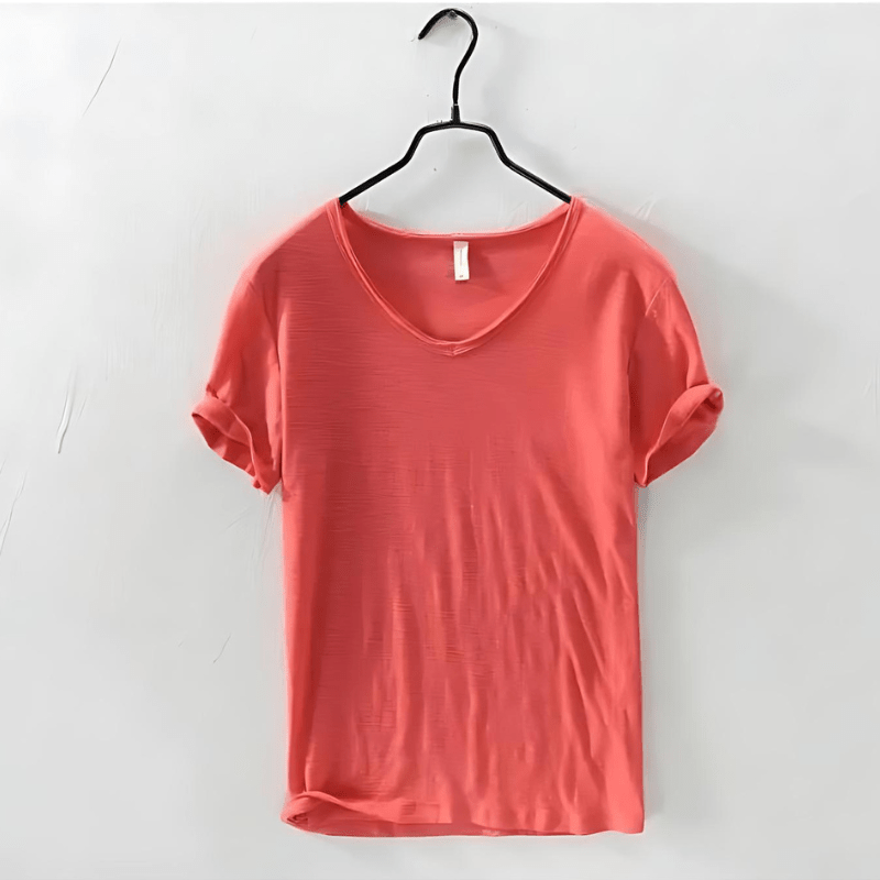 Boris V - Ausschnitt T-Shirt - Hemden - Rot - Müller Mode