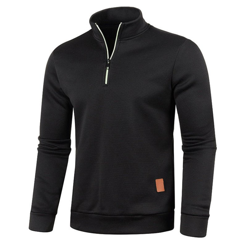 Carl Rollkragenpullover mit Halbreißverschluss