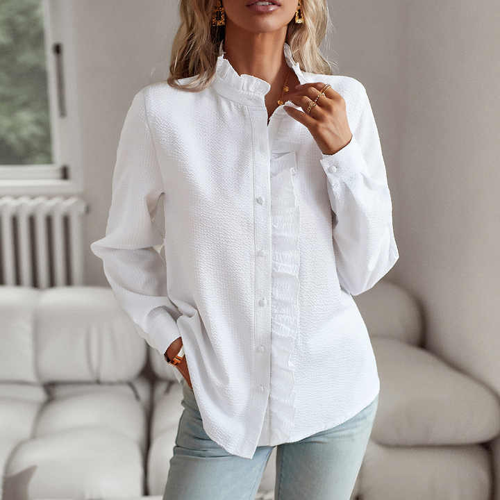 Johanne - Bluse - Rebellischer Stil - Bluse - Weiß - Müller Mode