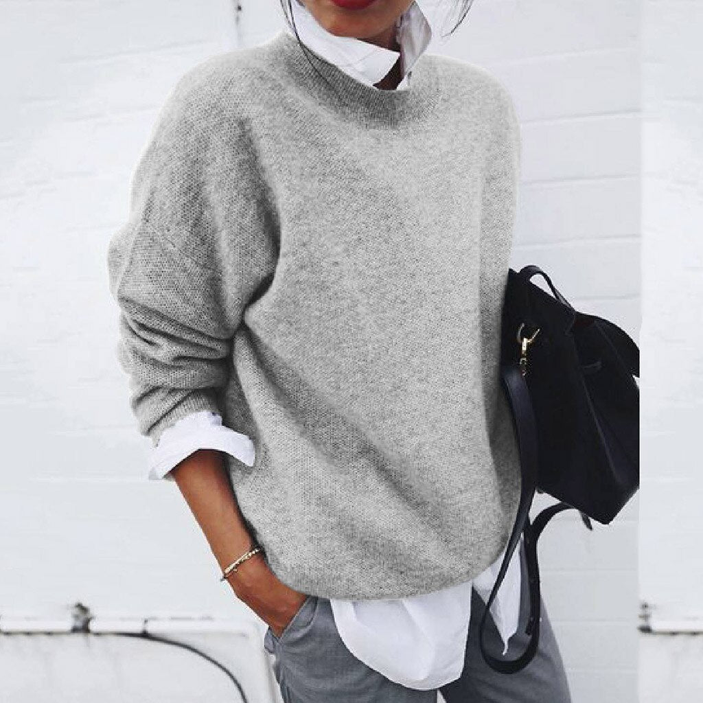 Mille - Weicher und warmer Pullover - Strickwaren - Grau - Müller Mode