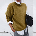 Mille - Weicher und warmer Pullover - Strickwaren - Khaki - Müller Mode