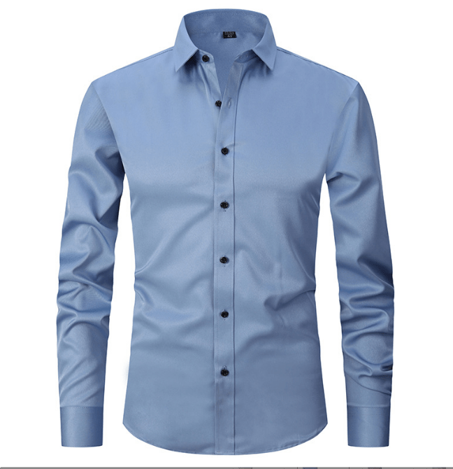 Normand - Langärmliges Hemd - Eleganter Formaler Stil - Hemden - Blau - Müller Mode