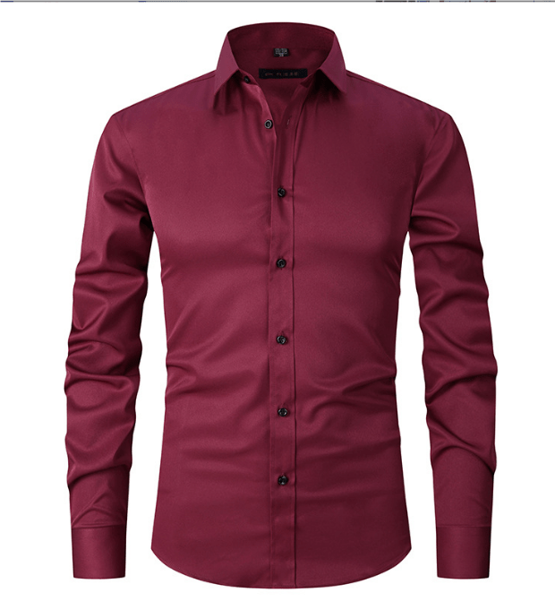 Normand - Langärmliges Hemd - Eleganter Formaler Stil - Hemden - Rot - Müller Mode