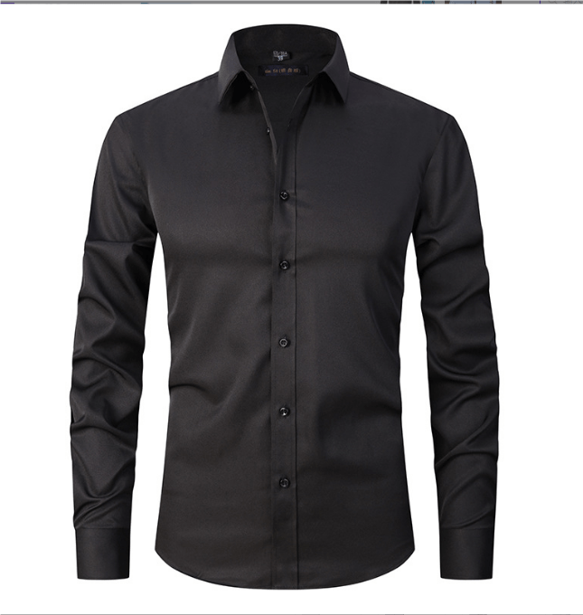 Normand - Langärmliges Hemd - Eleganter Formaler Stil - Hemden - Schwarz - Müller Mode