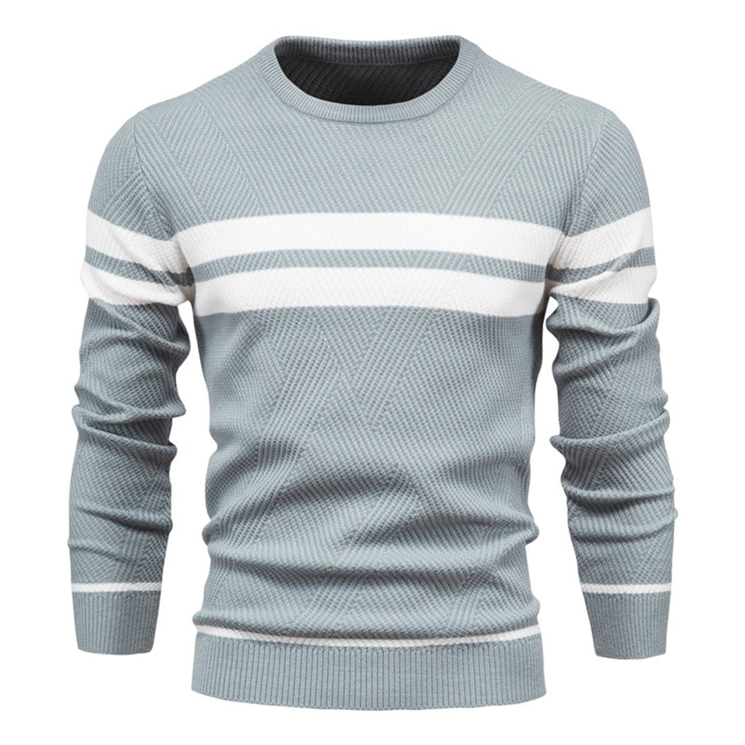 Primus - Strickpullover - Gestreiftes Akzentdesign - Strickwaren - Blau - Müller Mode